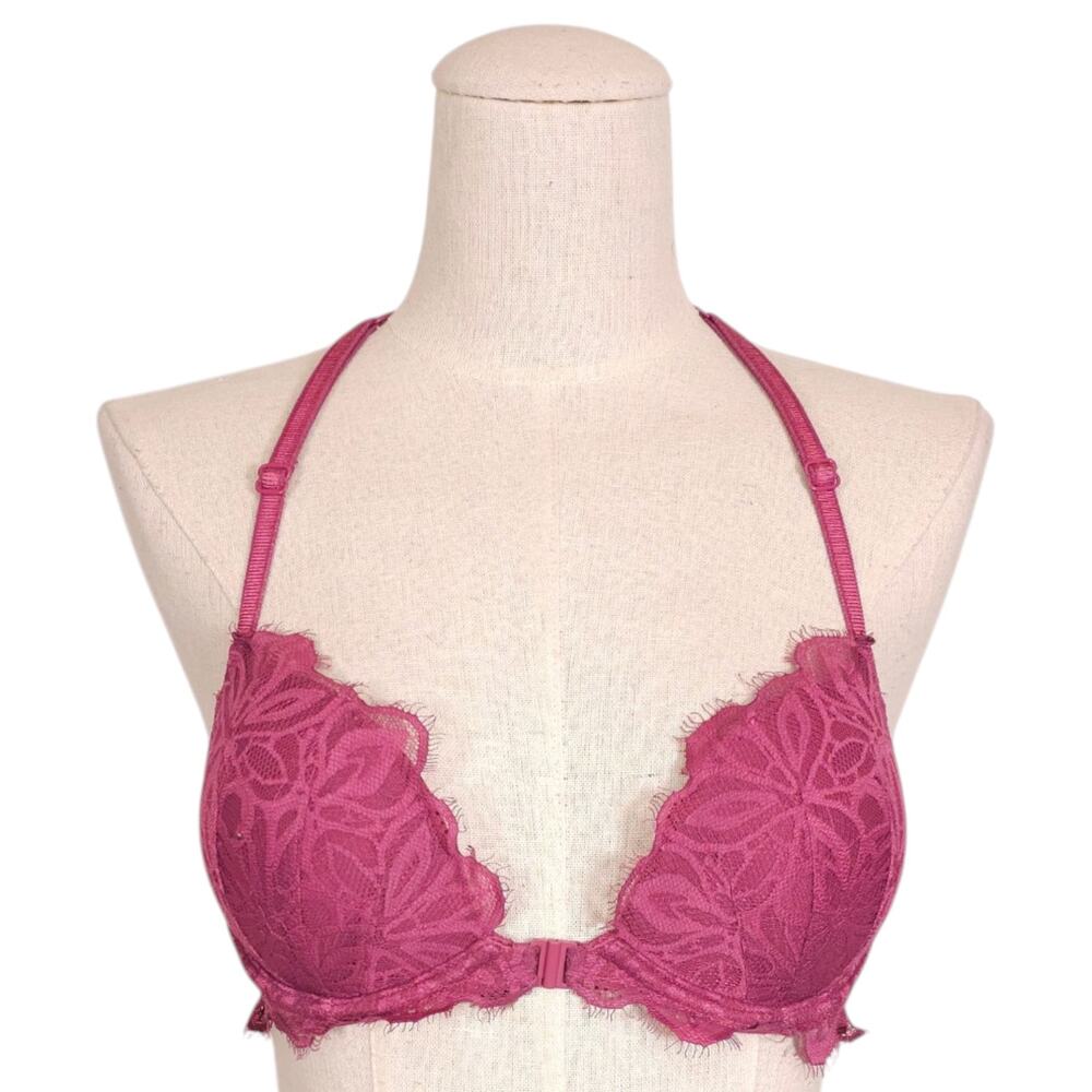 Victoria's Secret PINK Date Racerback Lace Push-Up Bra Sz 34b